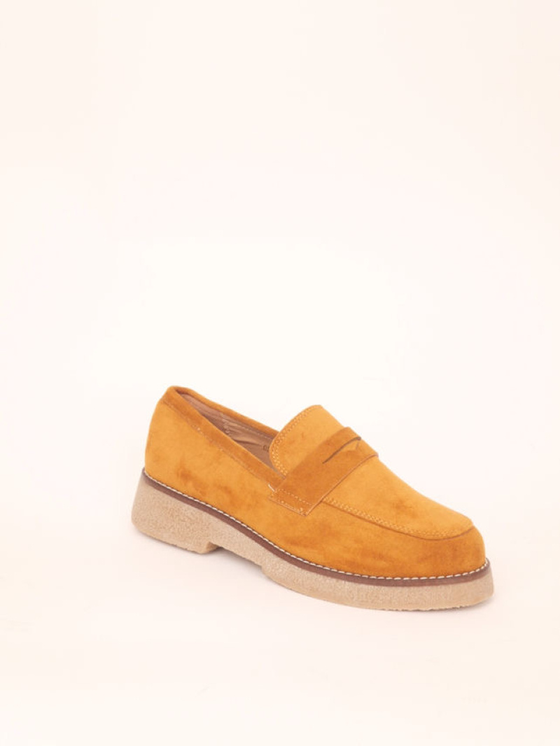 Wholesaler Cink Me - Suede moccasins with stitched effect edges and thick sole