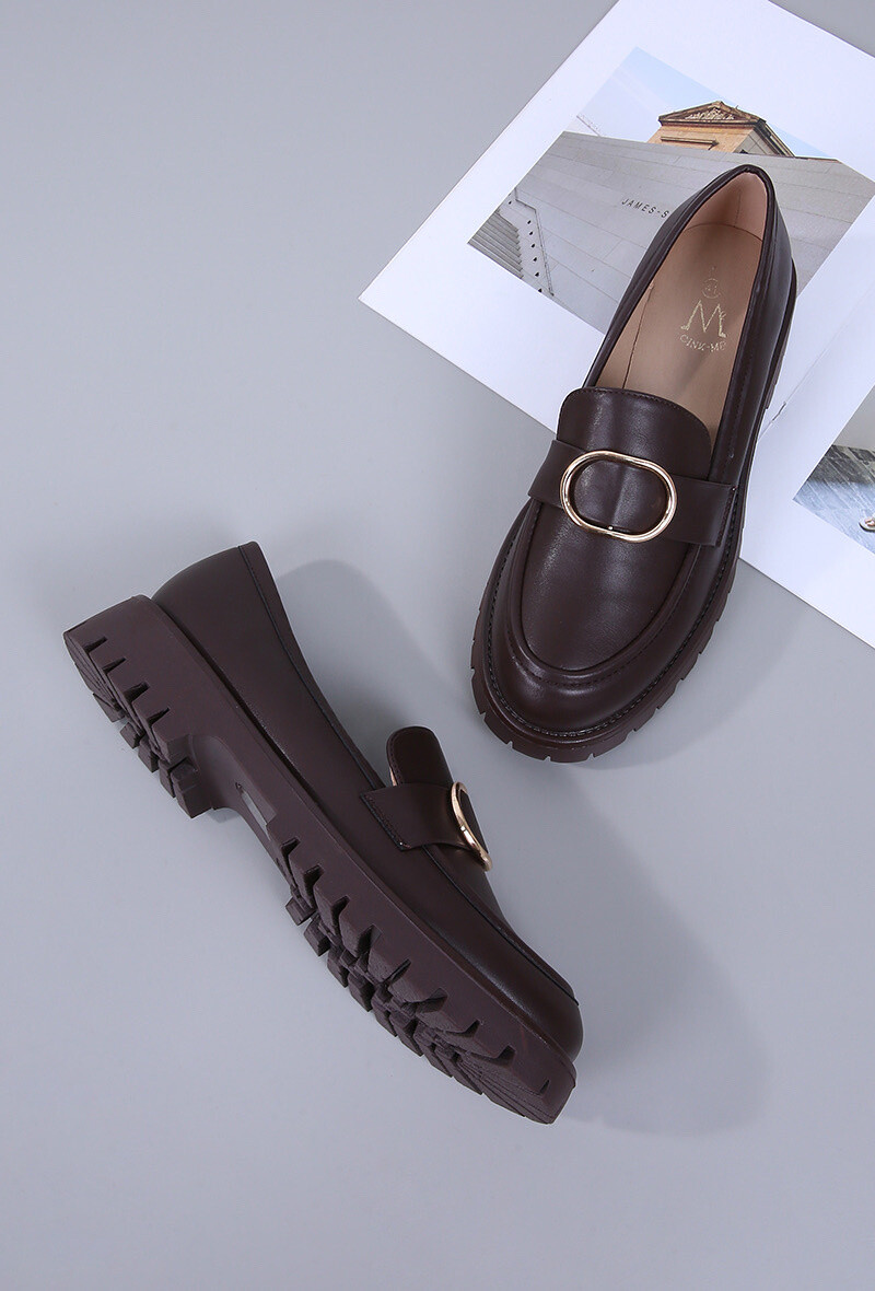 Wholesaler Cink Me - Moccasins in similar sole sole with a rounded loop