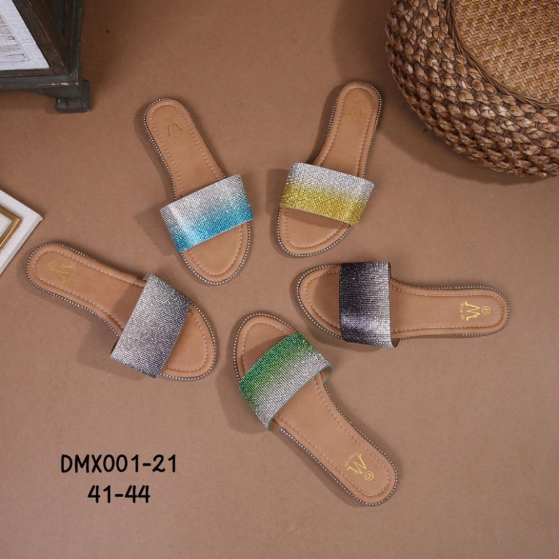 Grossiste Cink Me - Mules avec large bride à beau dégradé coloré de brillants