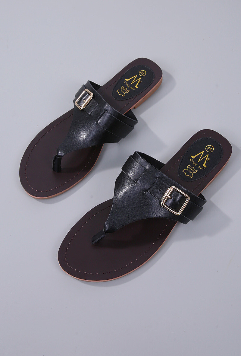 Wholesaler Cink Me - Tongs mules with adjustable loop flange and passing in imitation