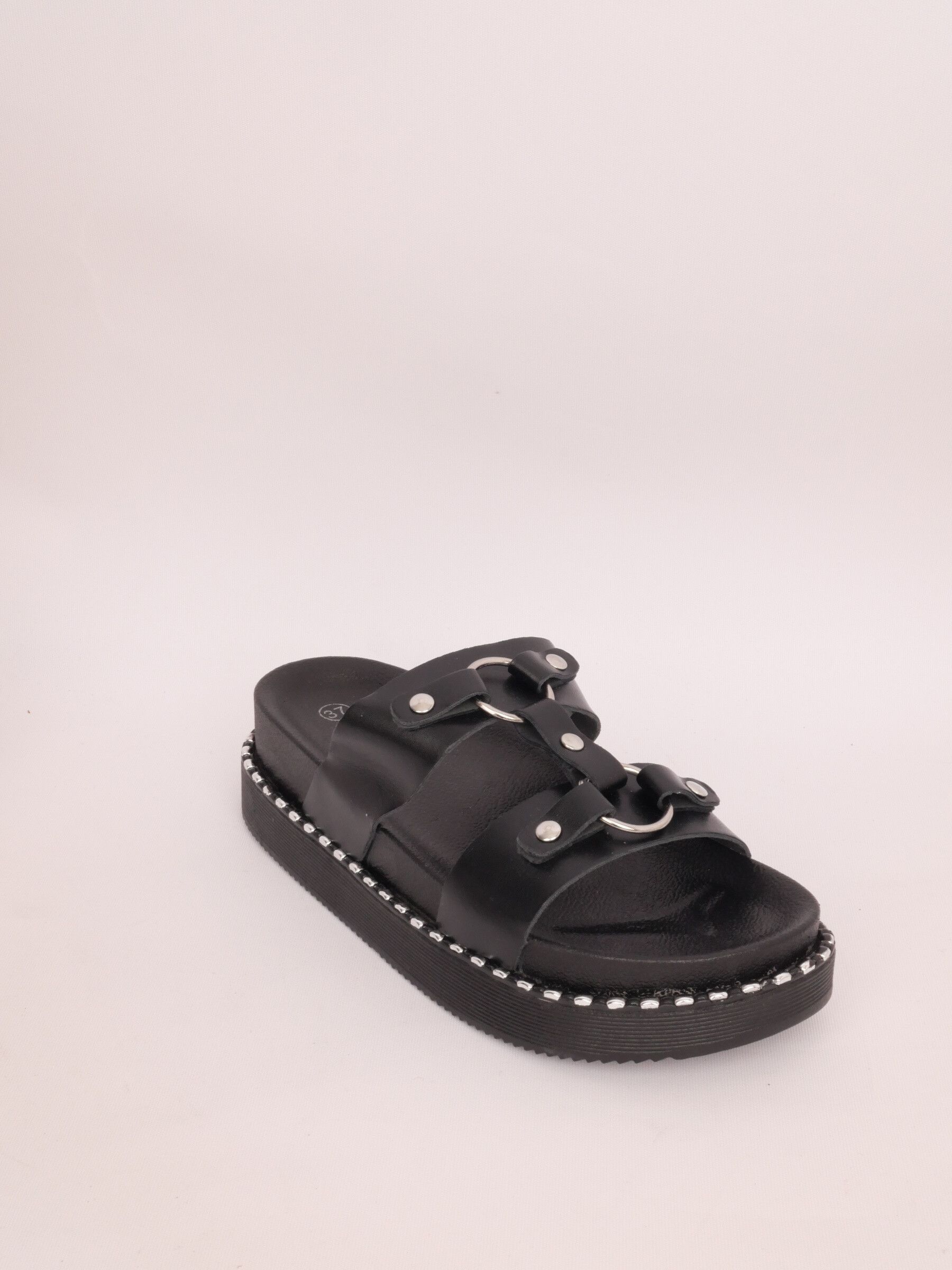 Grossiste Cink Me - Mules à plateforme à brides à boucles & empiècements en simili