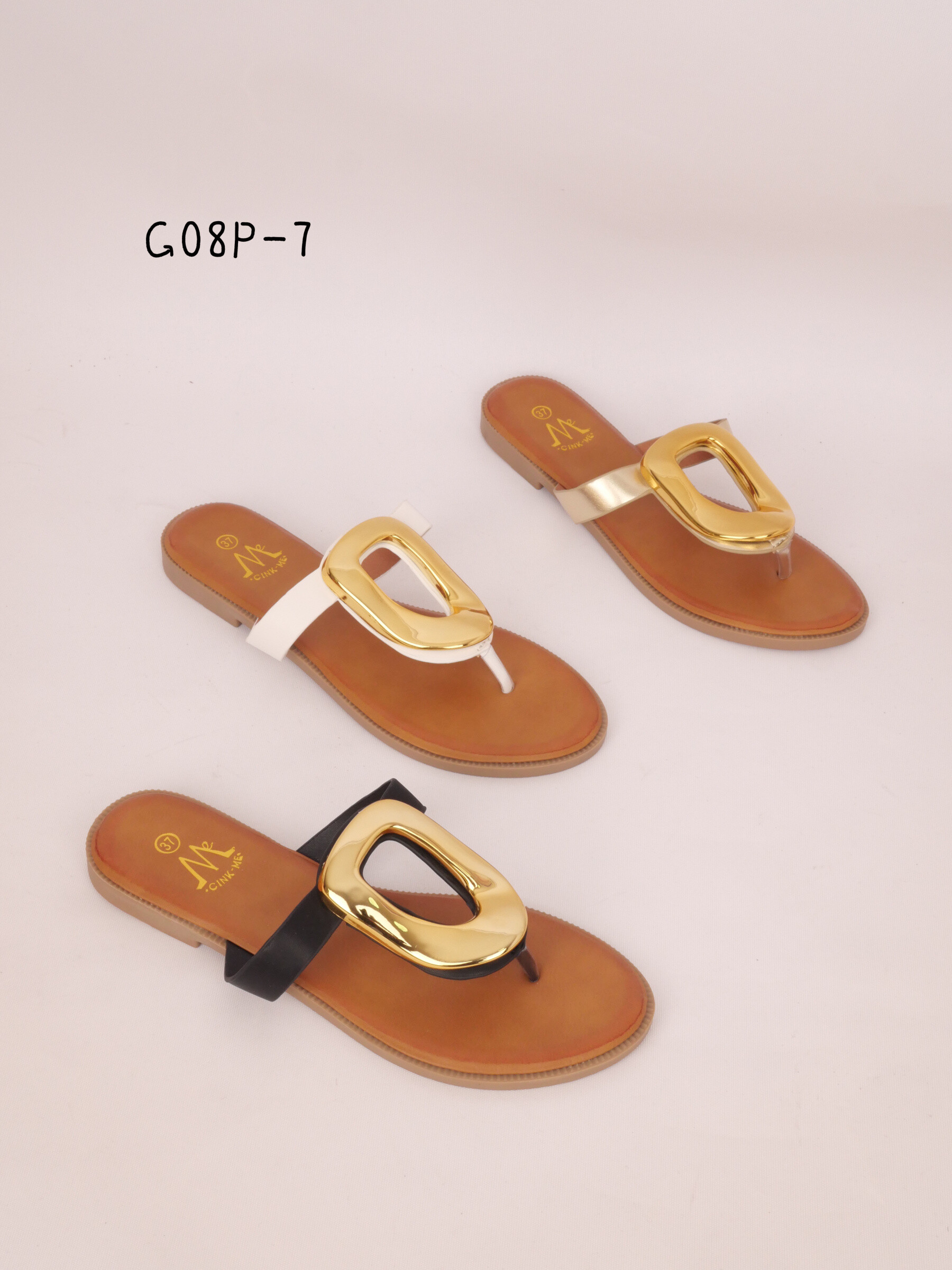 Wholesaler Cink Me - Tongs in imitation with large golden central loop