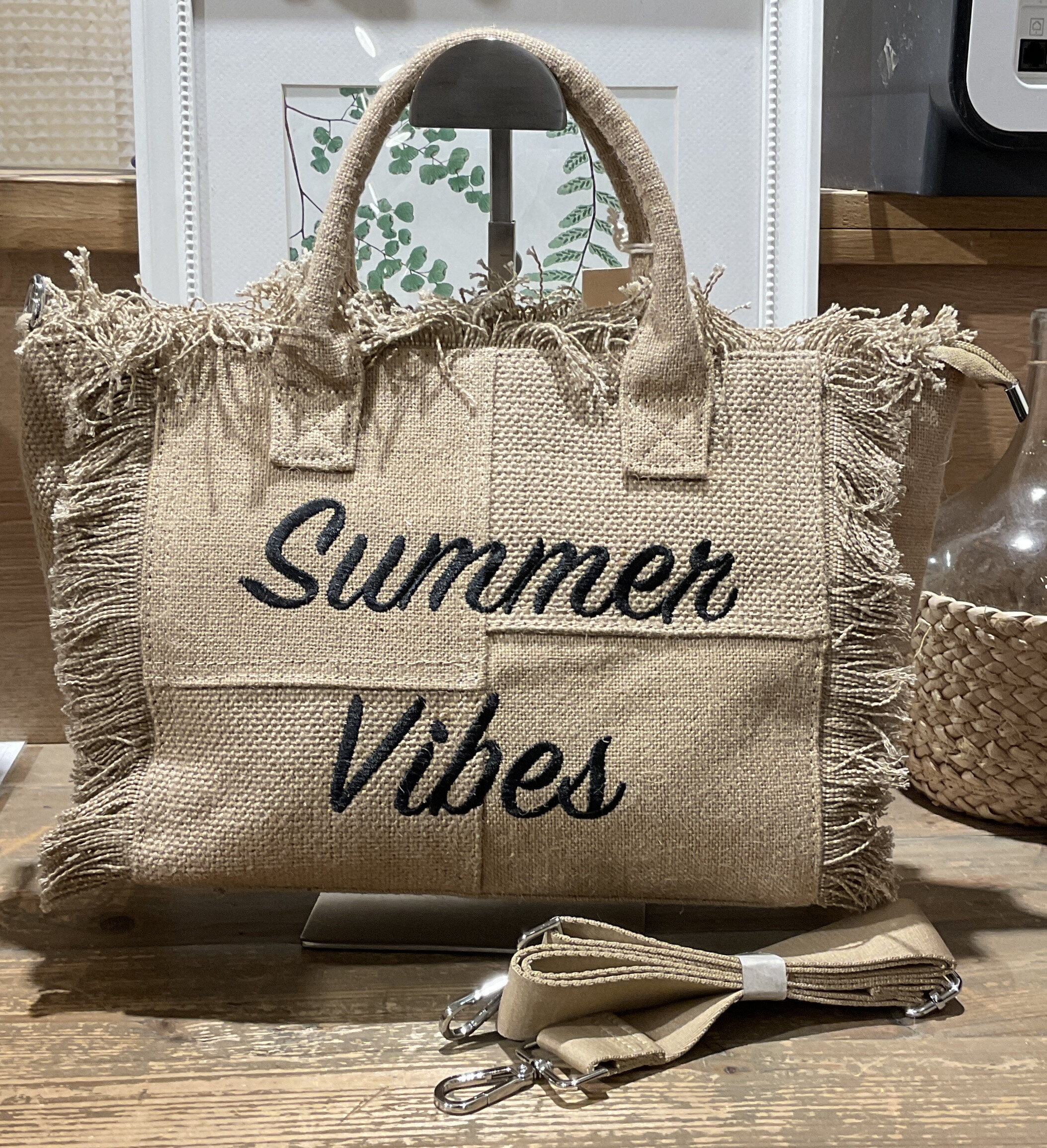 Mayorista CINNAMON - Pequeña bolsa de compras de vibraciones de verano