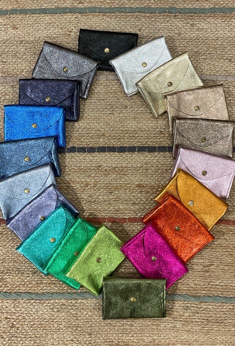 Grossiste CINNAMON - Petite porte monnaie double poche avec zip