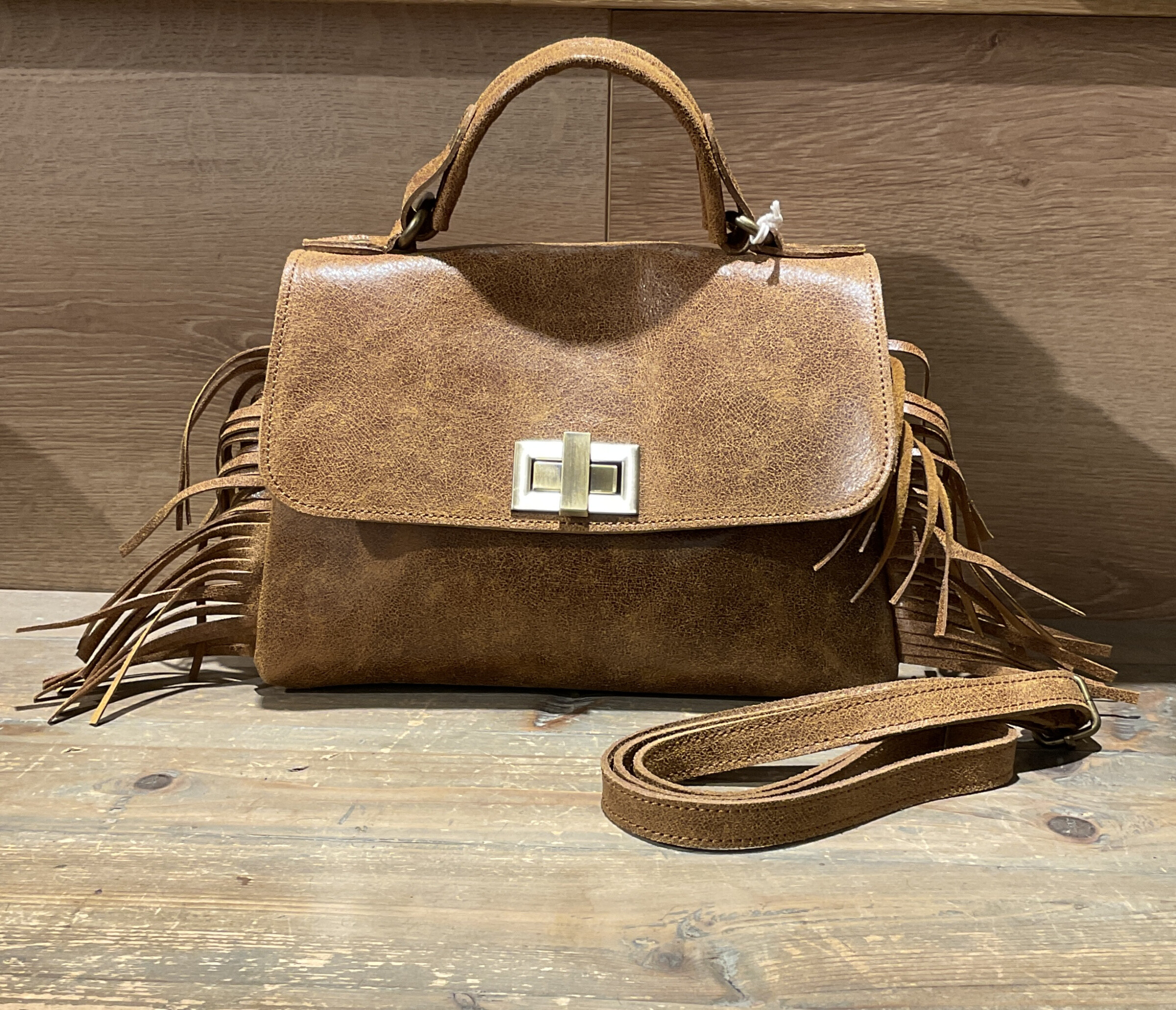 Mayorista CINNAMON - Bolso tote pequeño con flecos