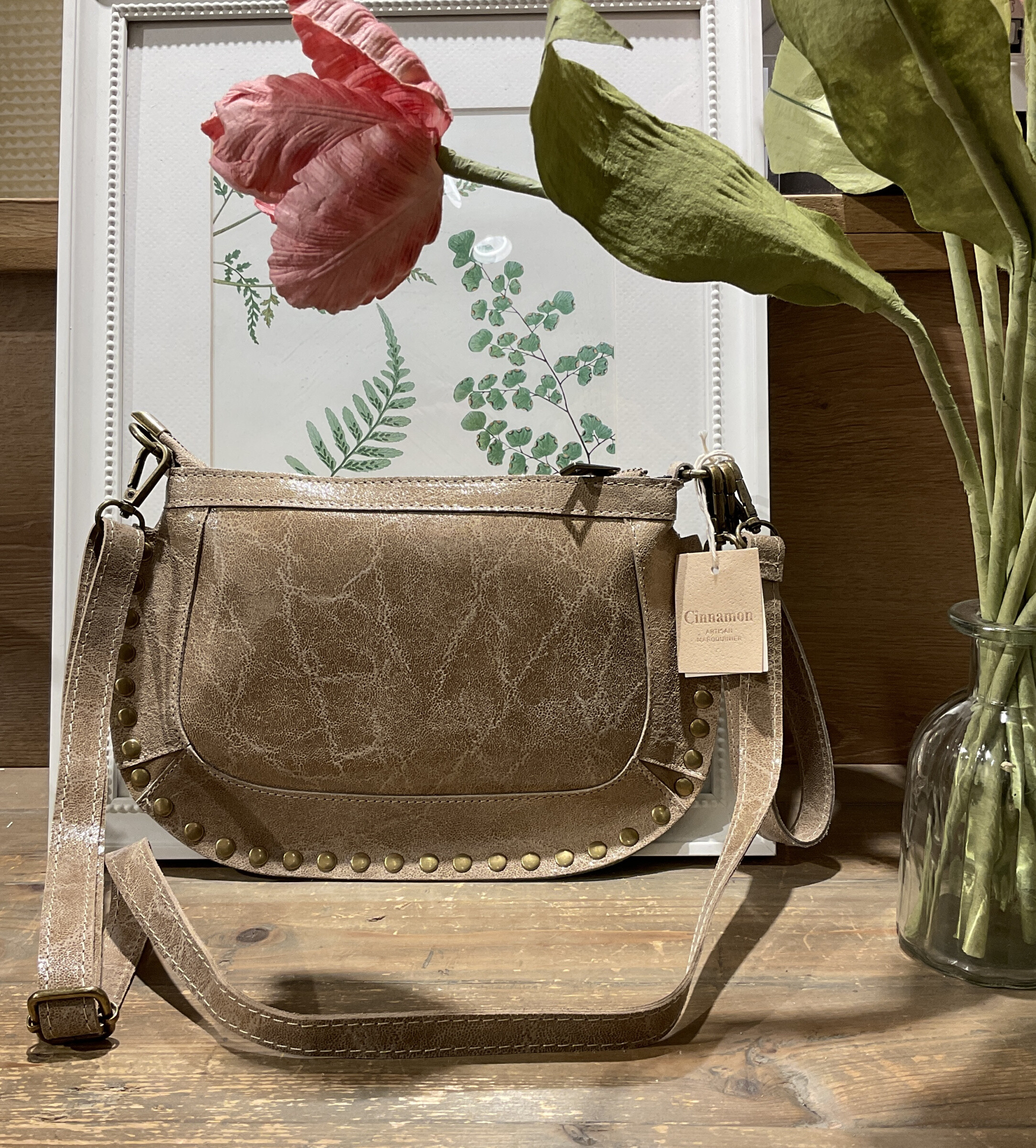 Mayorista CINNAMON - Bolso de piel con bandolera