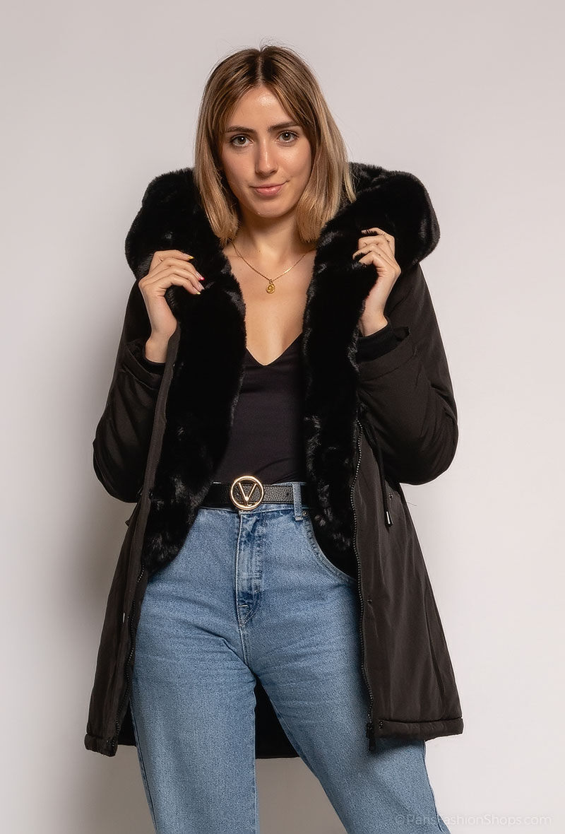 Wholesaler Cissy & Co - Fur-lined parka with hood