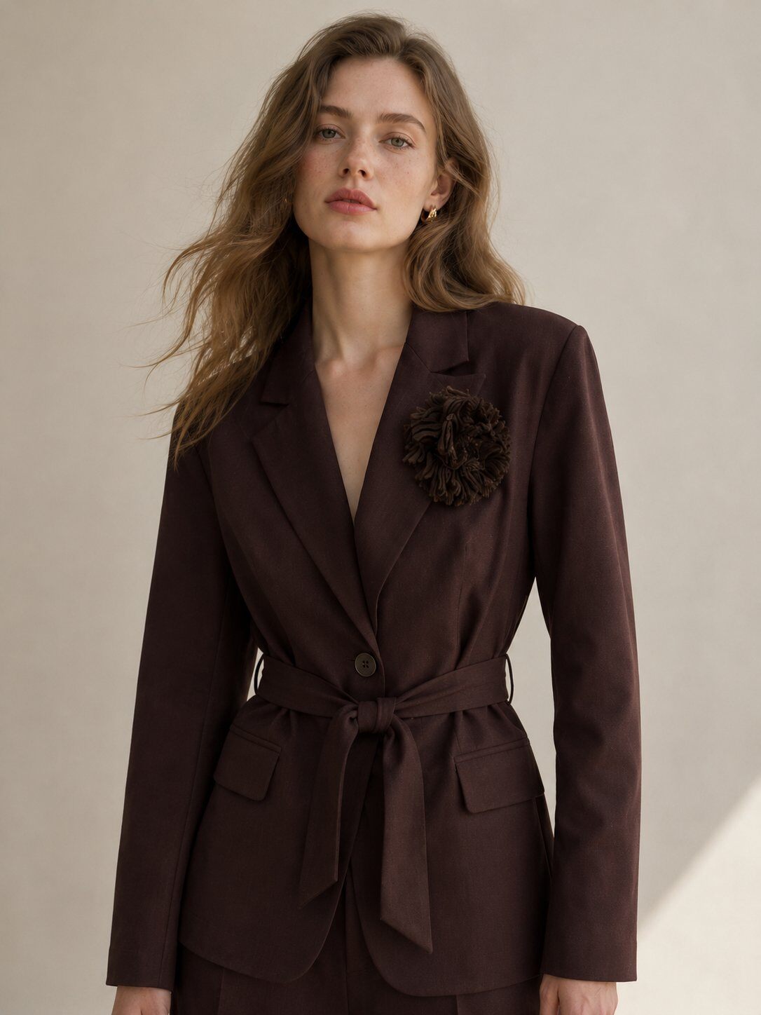 Wholesaler CIVICO 1 - Women's Slim Fit Blazer with Waist Belt