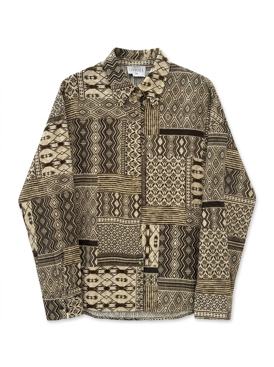Grossiste CIVICO 1 - Chemisier Femme Motif Géométrique Multicolore
