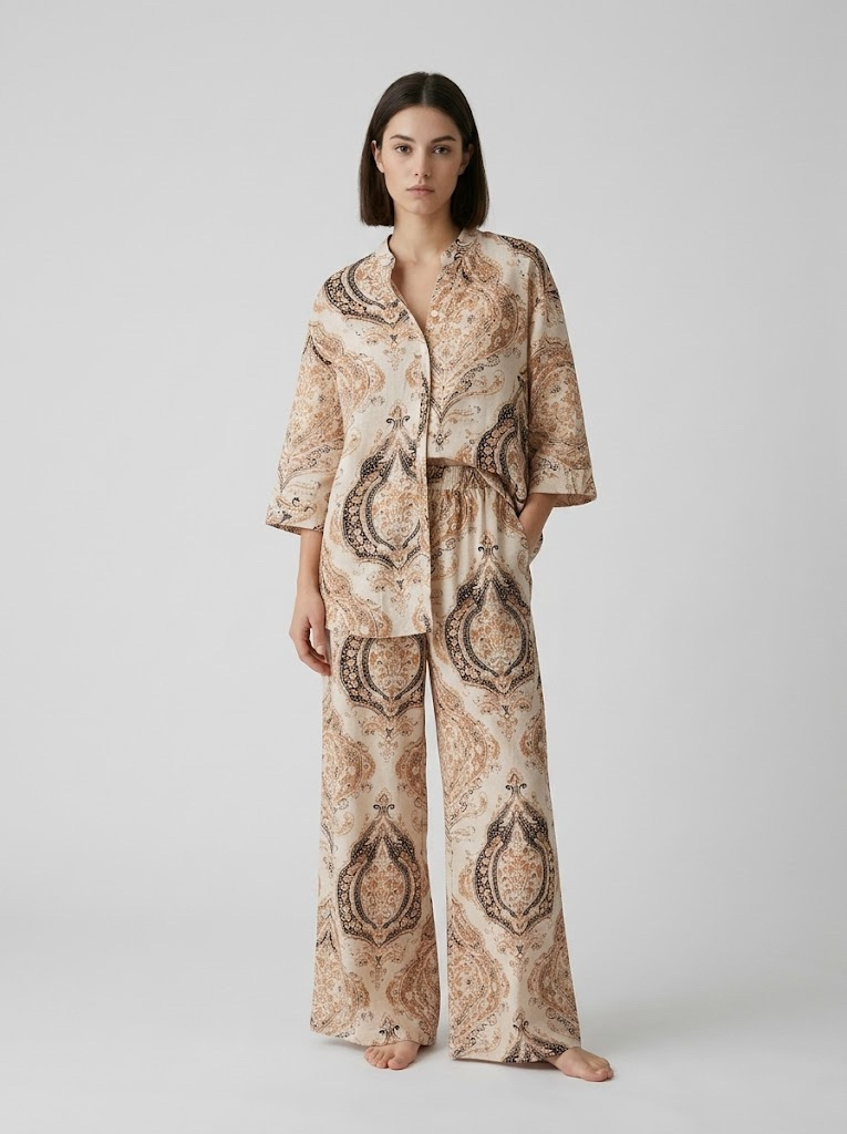 Mayorista CIVICO 1 - Camisa oversize con estampado paisley – estilo boho chic