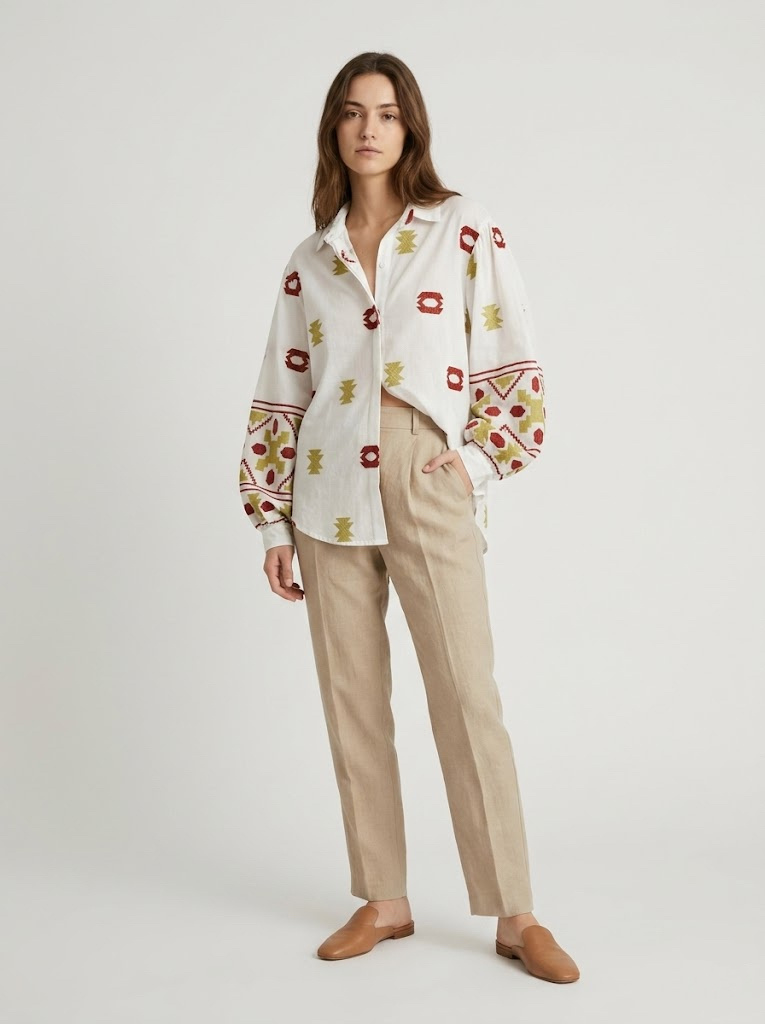 Wholesaler CIVICO 1 - Lightweight women's shirt with ethnic print