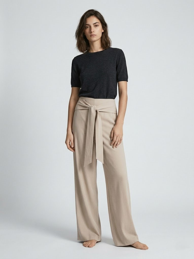 Wholesaler CIVICO 1 - Elegant women's trousers with waist knot detail