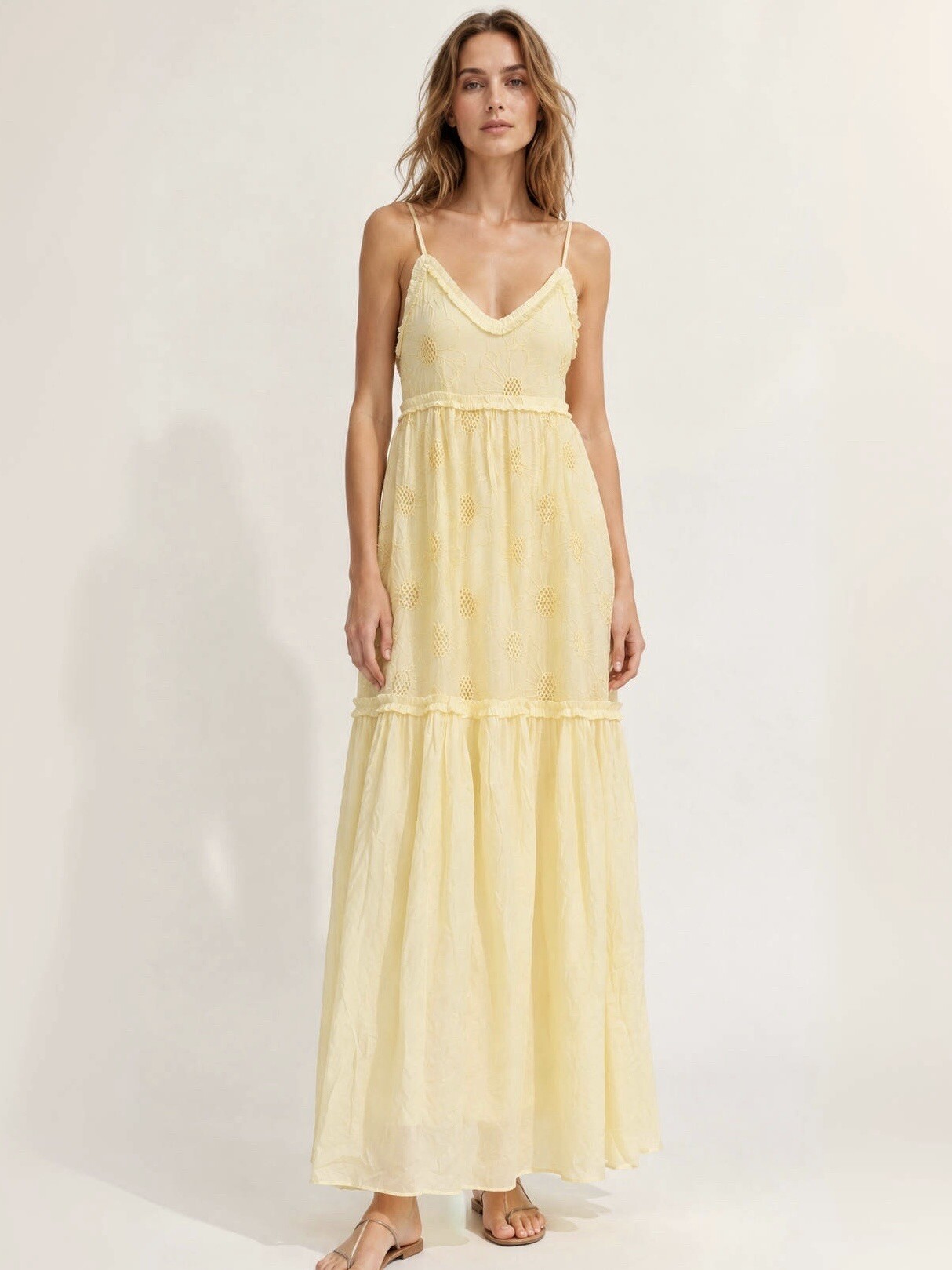 Wholesaler CIVICO 1 - Women's boho chic dress with eyelet embroidery