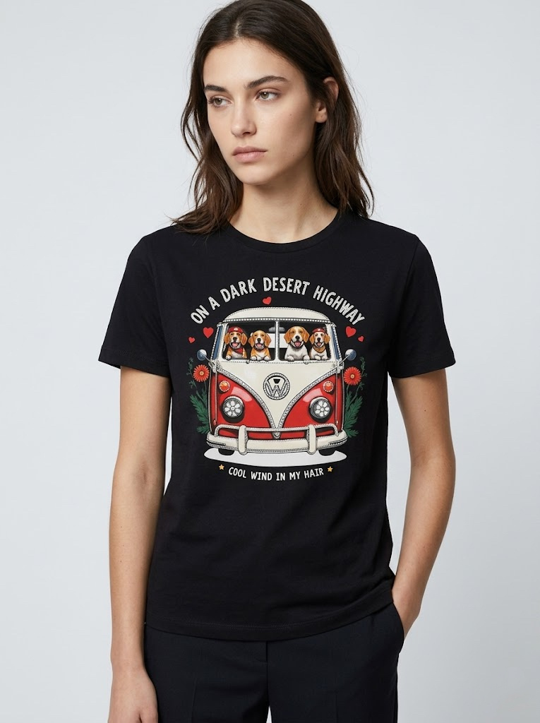 Mayorista CIVICO 1 - Camiseta de mujer con estampado de perros, casual y veraniega
