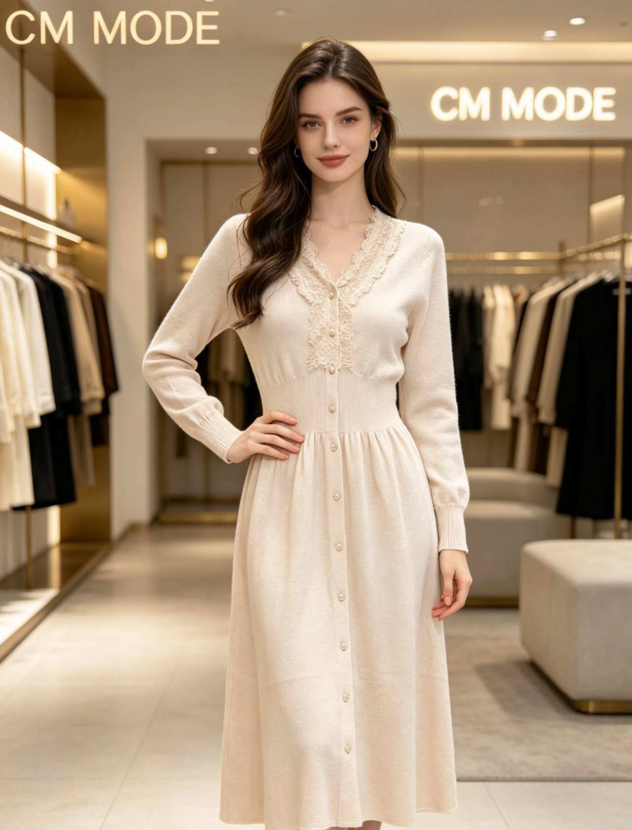 Wholesaler CM MODE - Long lace dress