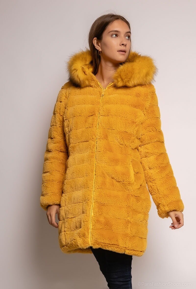 Grossista CMP55 - Cappotto reversibile in pelliccia