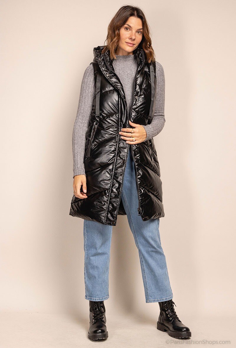 Wholesaler CMP55 - Long sleeveless down jacket