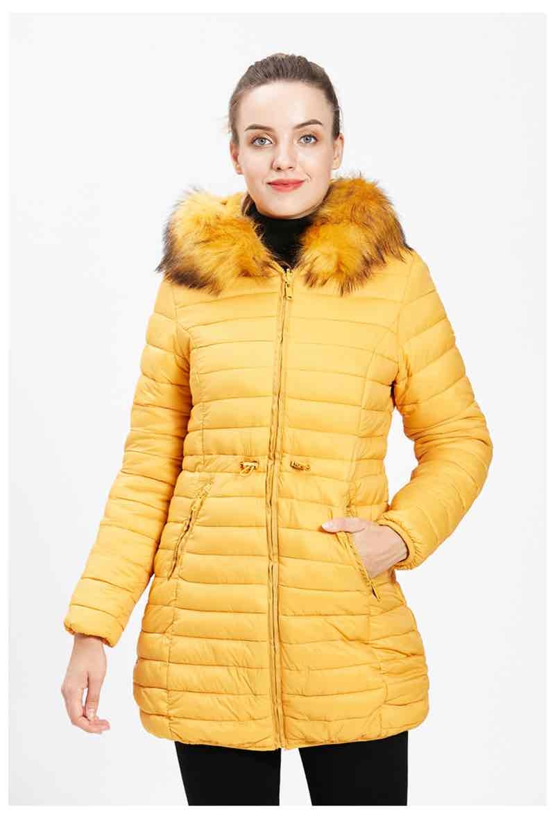 Wholesaler CMP55 - Doudoune longue réversible capuche avec fourrure amovible