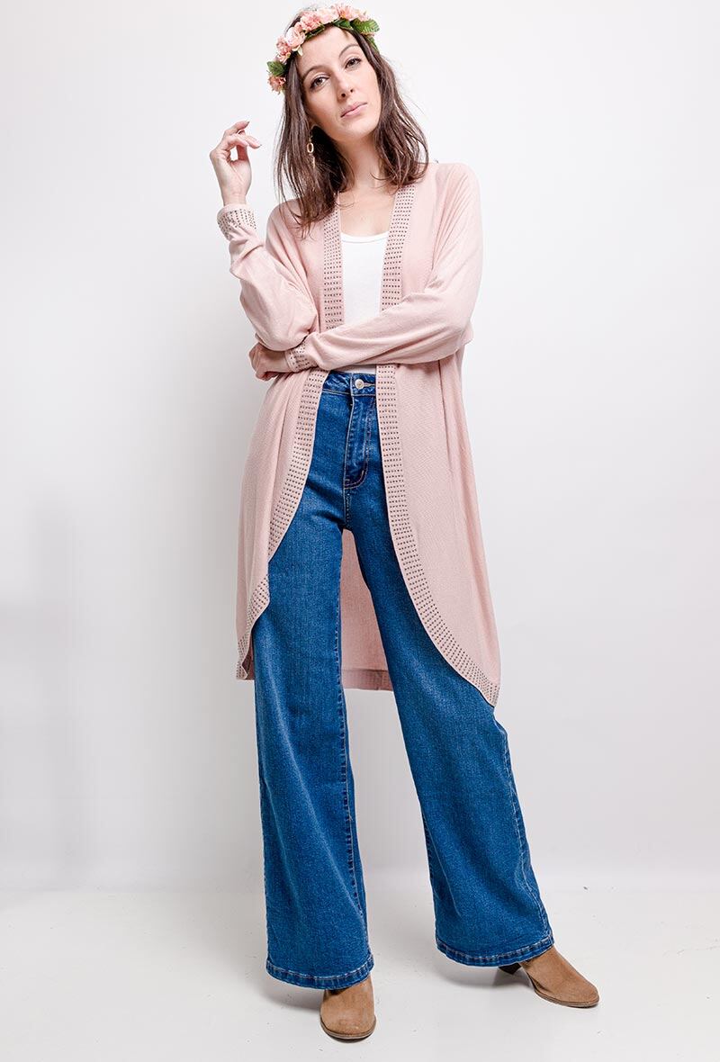 Wholesaler CMP55 - Long cardigan with strass
