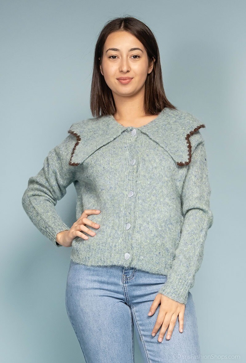 Wholesaler CMP55 - Peter pan necked cardigan