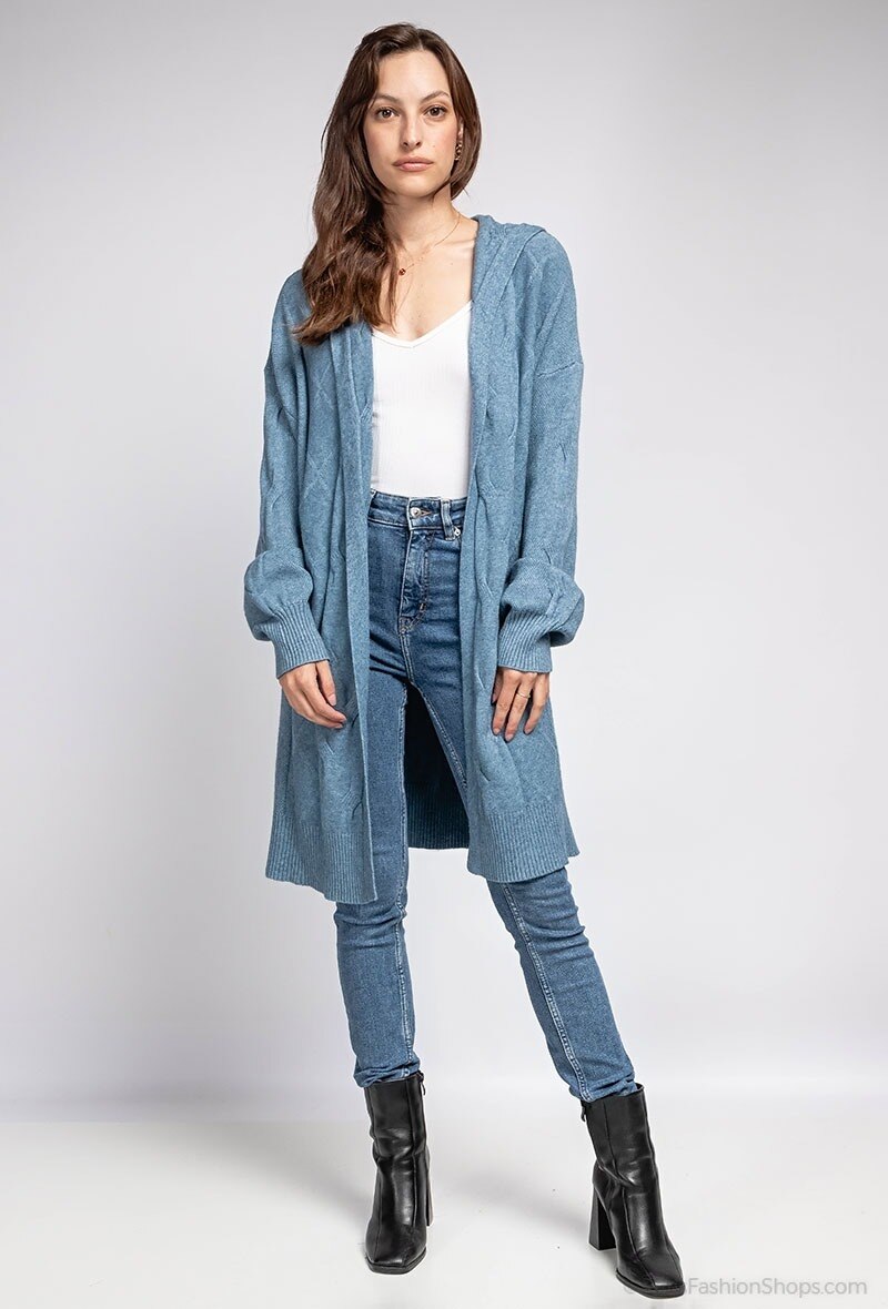 Wholesaler CMP55 - Hooded knit cardigan