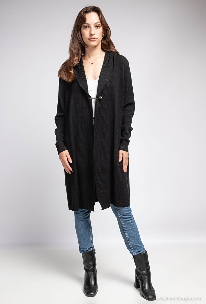 Wholesaler CMP55 - Hooded knit cardigan