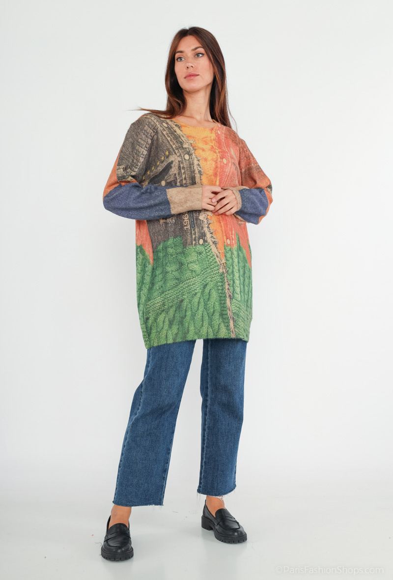 Wholesaler CMP55 - Printed sweater
