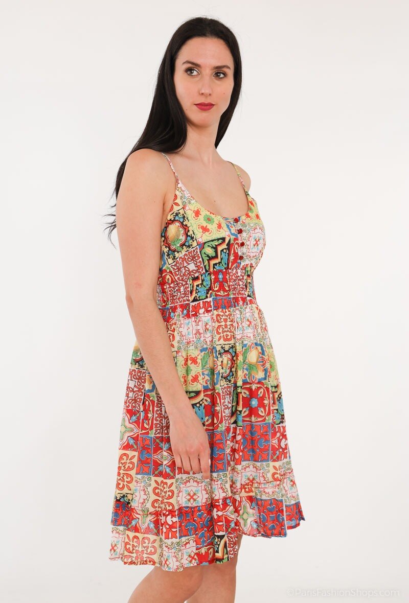 Wholesaler CMP55 - Short printed dress