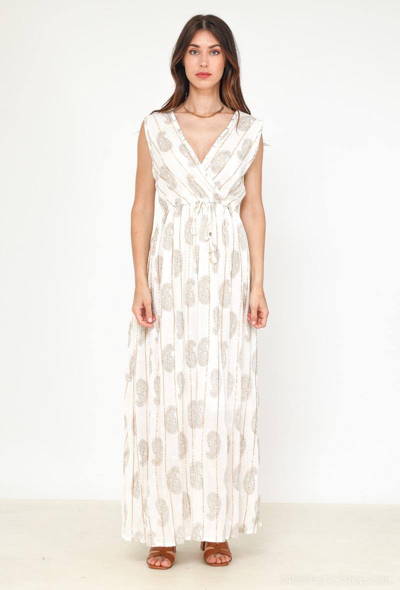 Wholesaler CMP55 - Long gold border dress