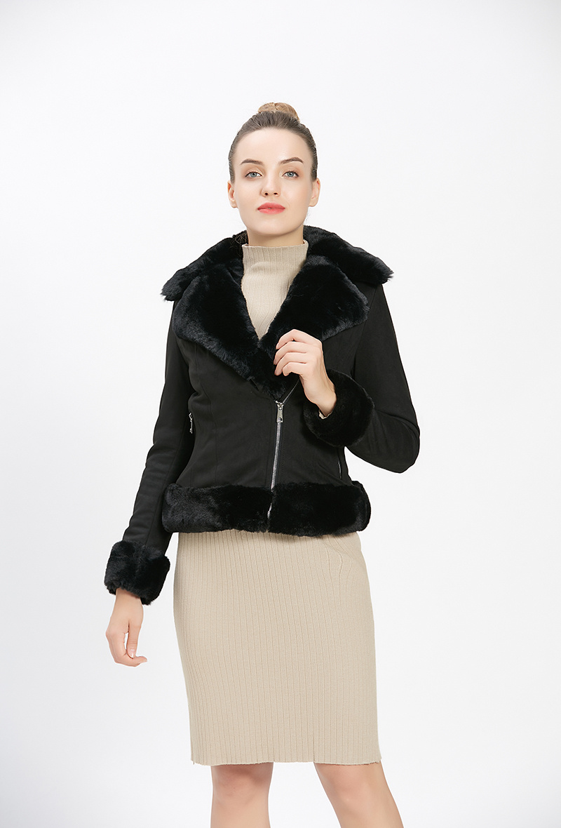 Grossiste CMP55 - Veste faux daim doublé fourrure