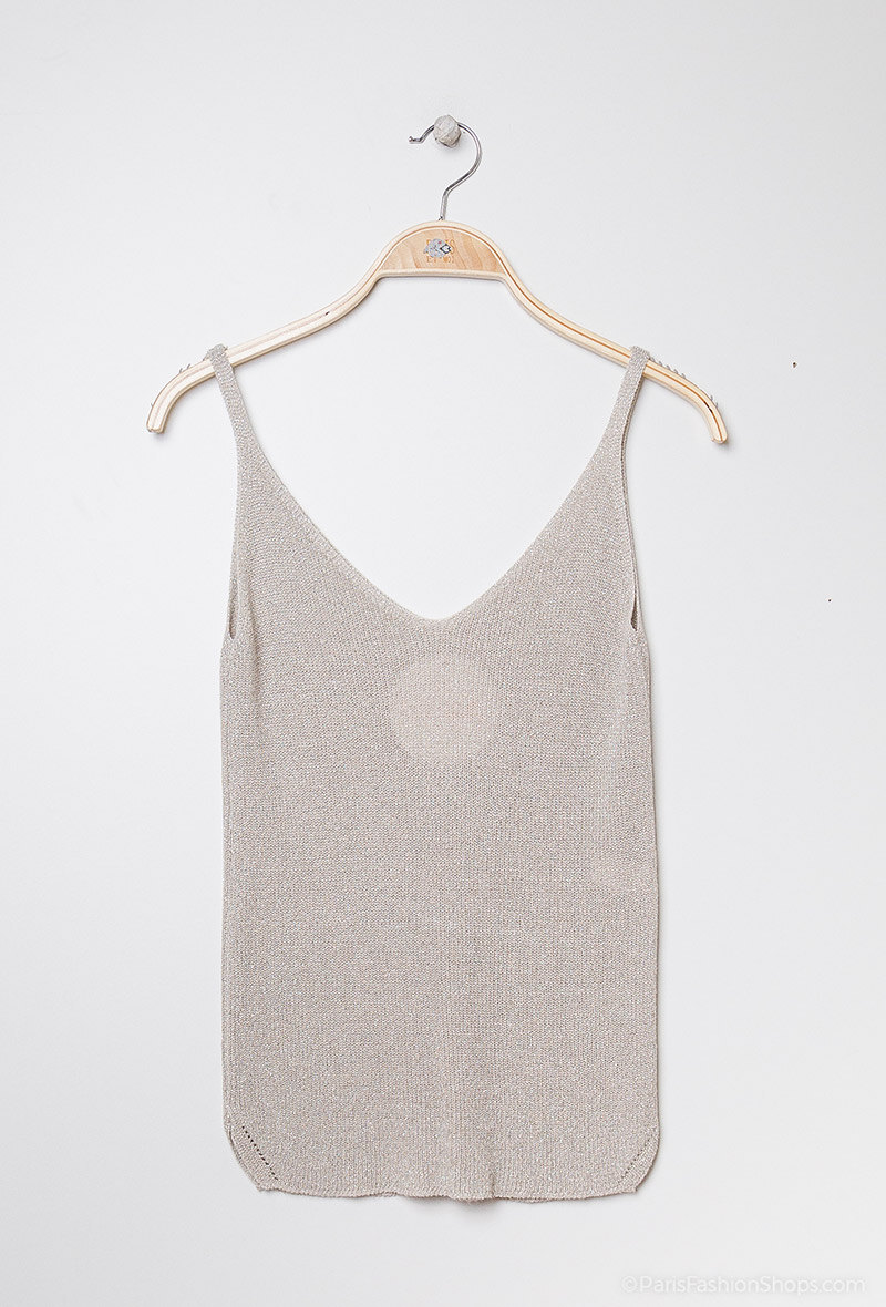 Großhändler Cocco Bello - Shiny knit tank top