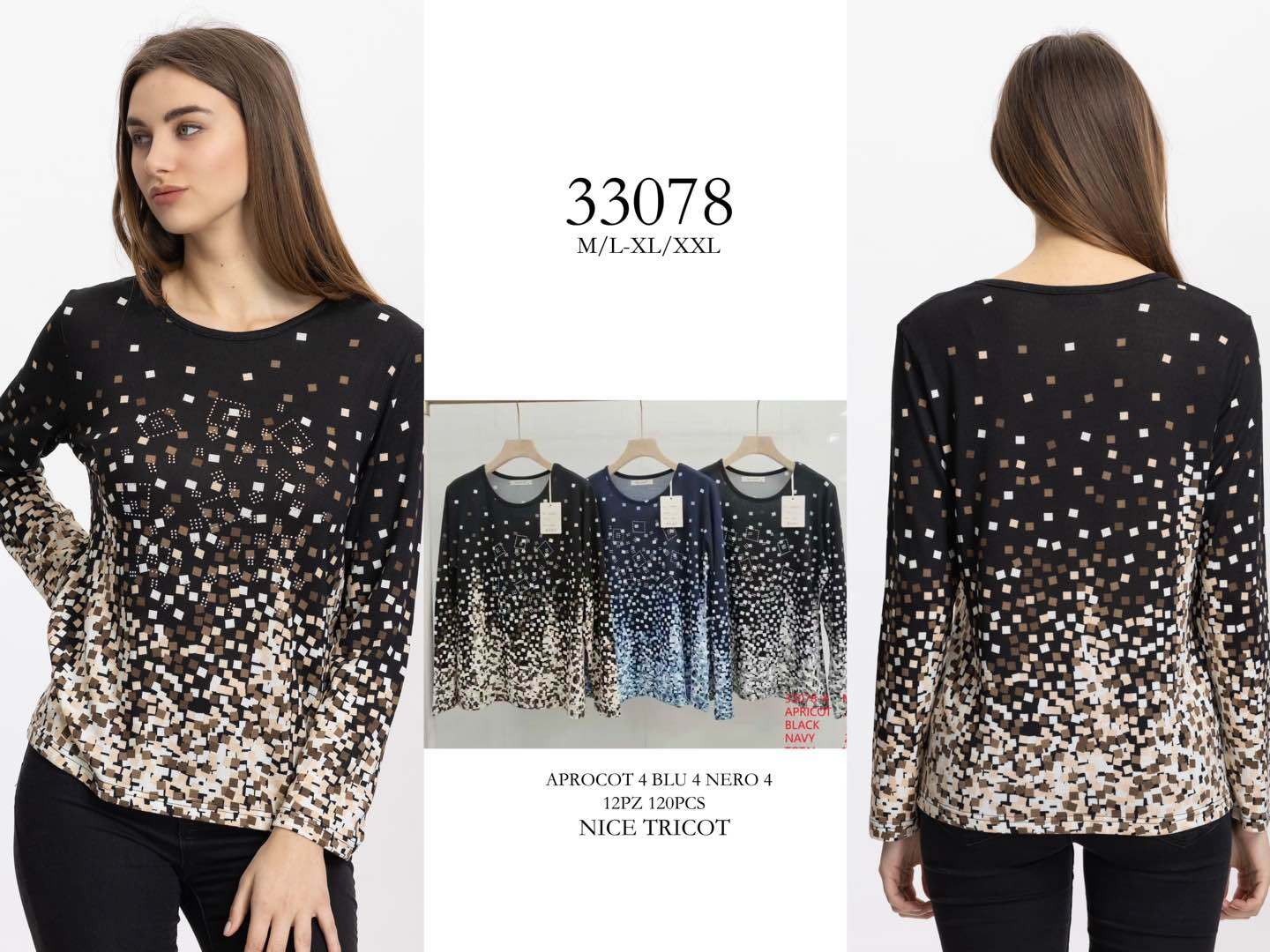 Wholesaler concetti -jinxintrading - Printed crew neck sweater