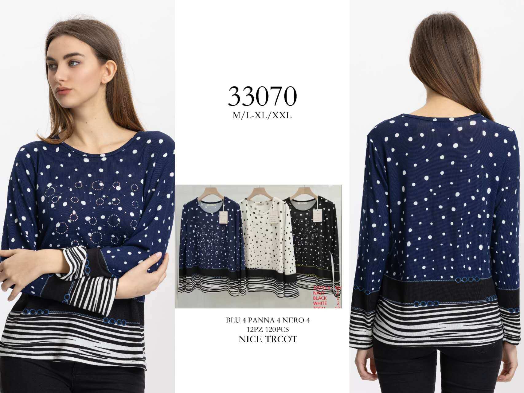 Wholesaler concetti -jinxintrading - Printed crew neck sweater