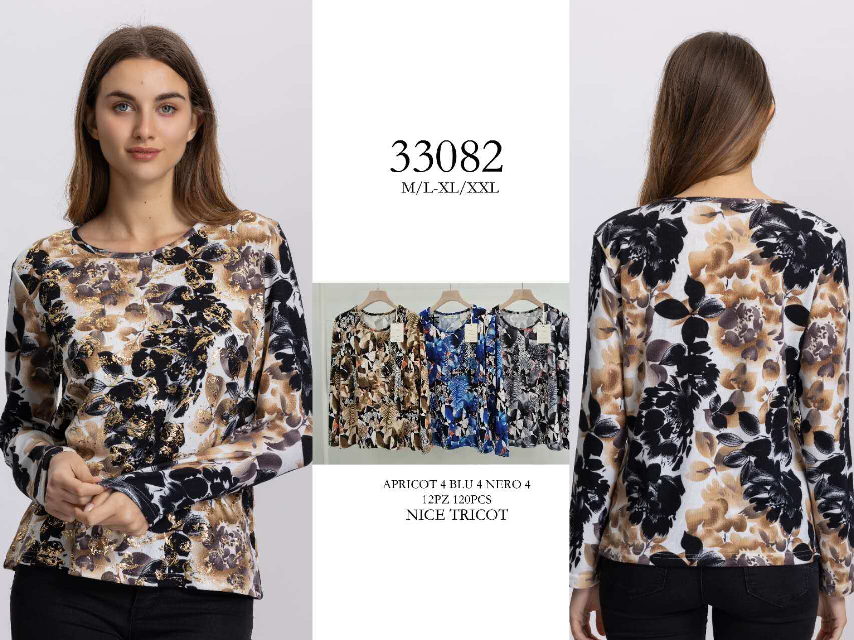 Wholesaler concetti -jinxintrading - Printed crew neck sweater