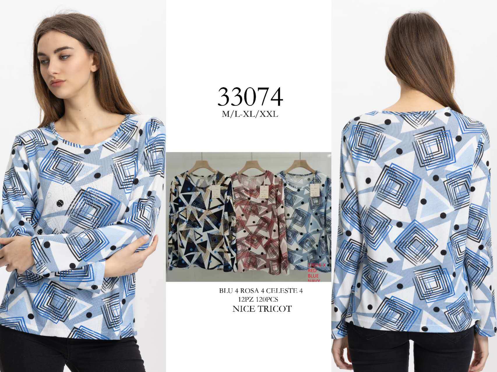 Wholesaler concetti -jinxintrading - Printed crew neck sweater