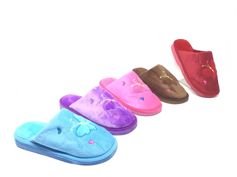 Wholesaler Confort Shoes - Mule slippers with butterfly embroidery