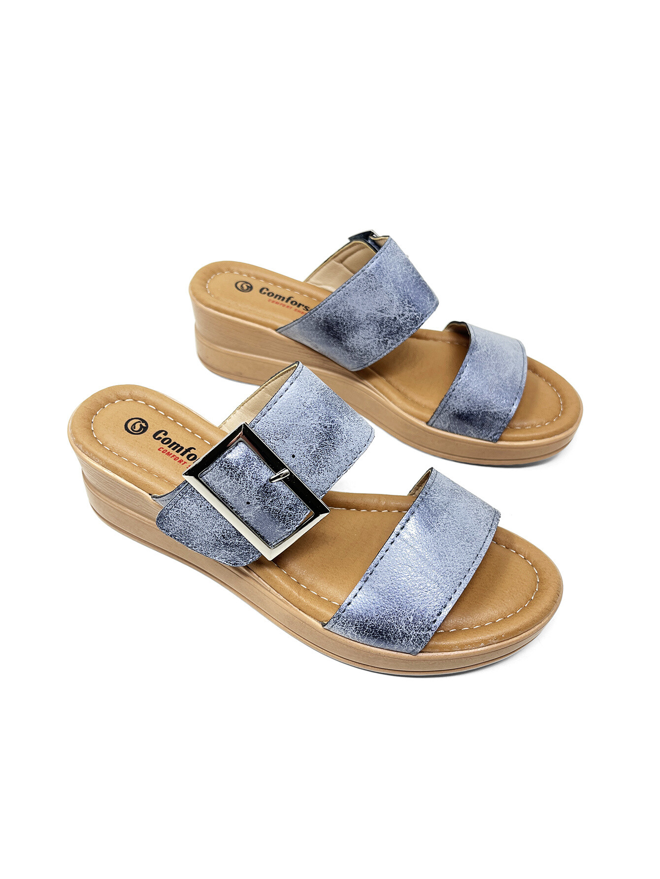 Grossiste Confort Shoes - Mules à brides ajustables avec scratchs