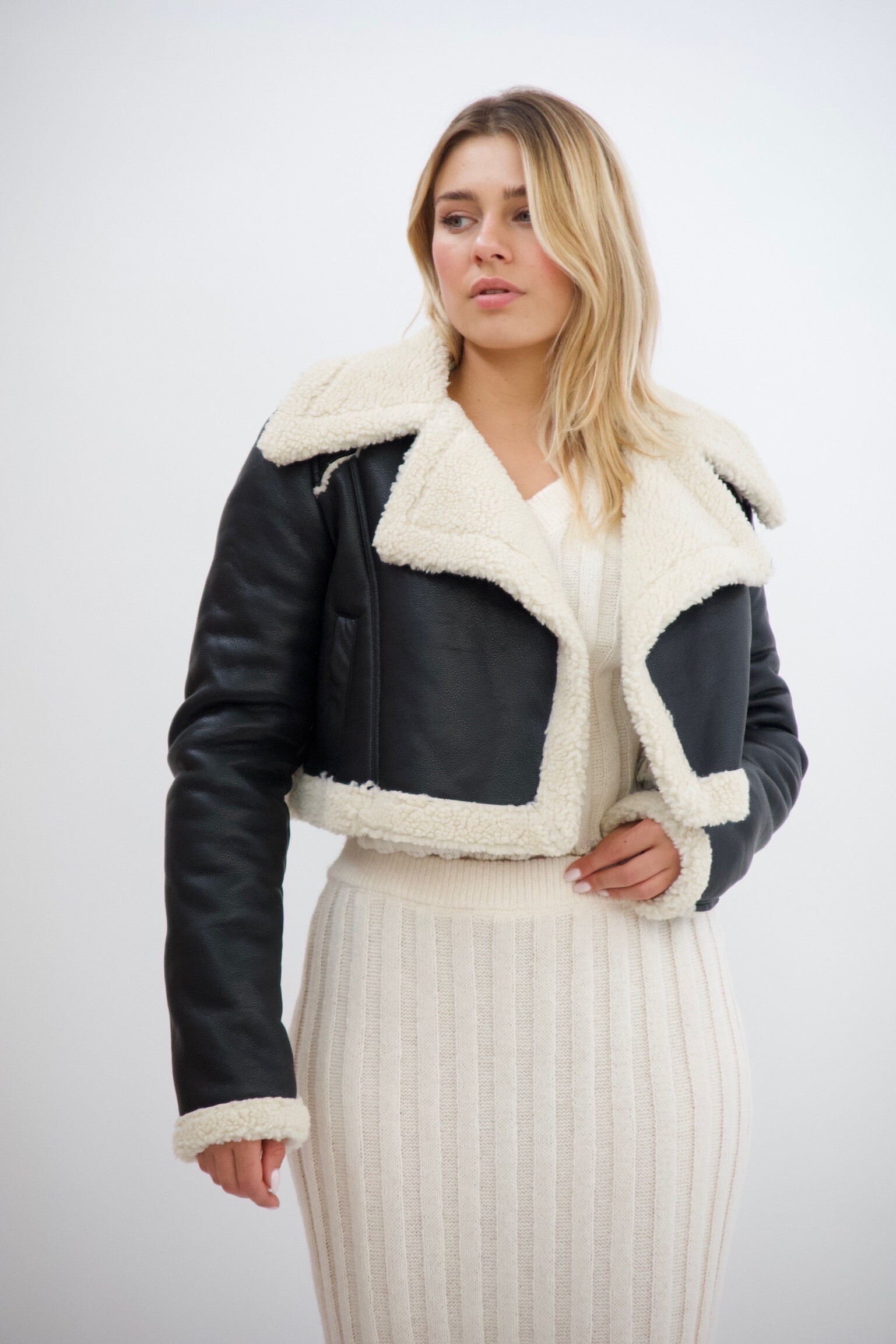 Grossiste Copperose - Blouson aviateur court en similicuir