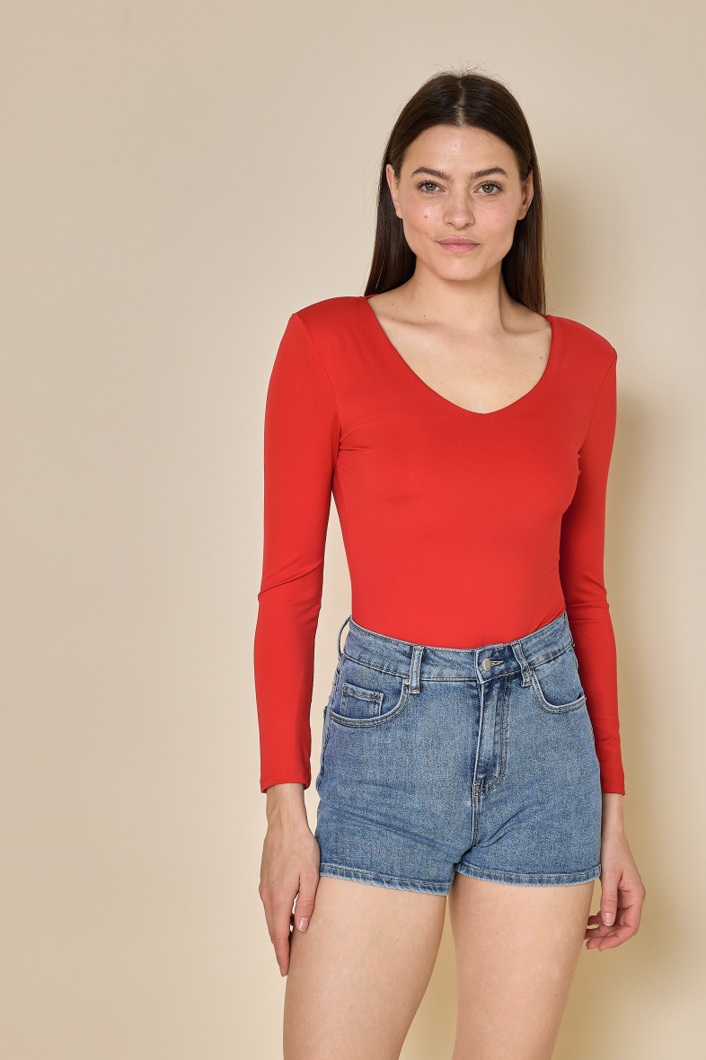 Mayorista Copperose Outlet - Body con hombreras y cuello en V