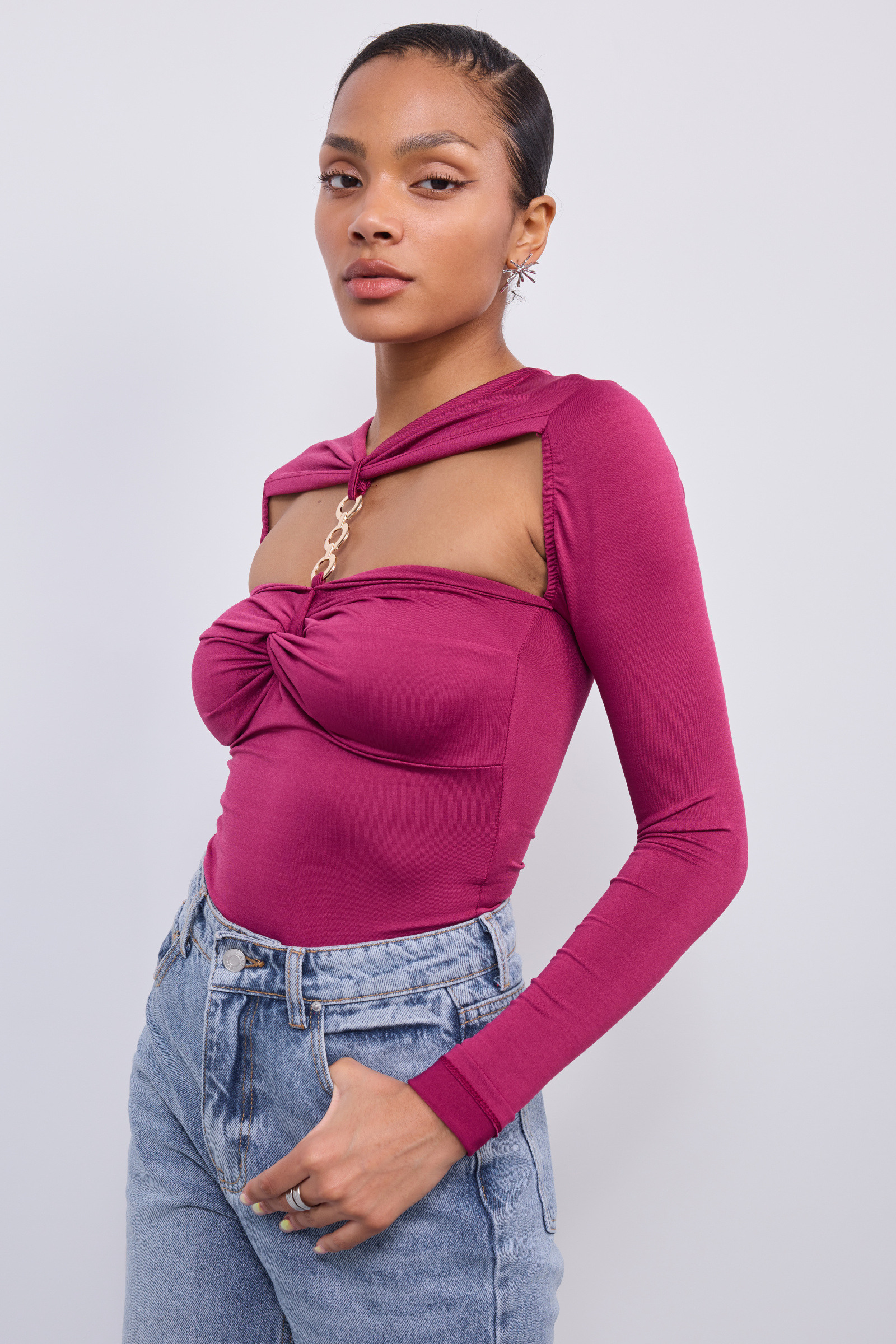 Mayorista Copperose Outlet - Body cut out combinado con cadenas decorativas