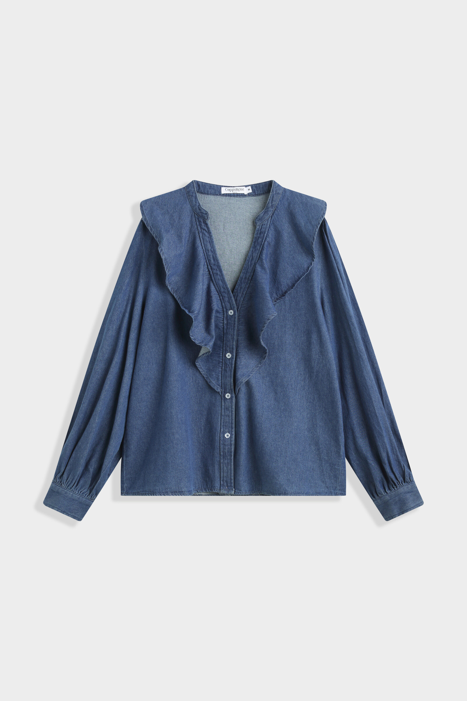 Wholesaler Copperose - Denim ruffle shirt