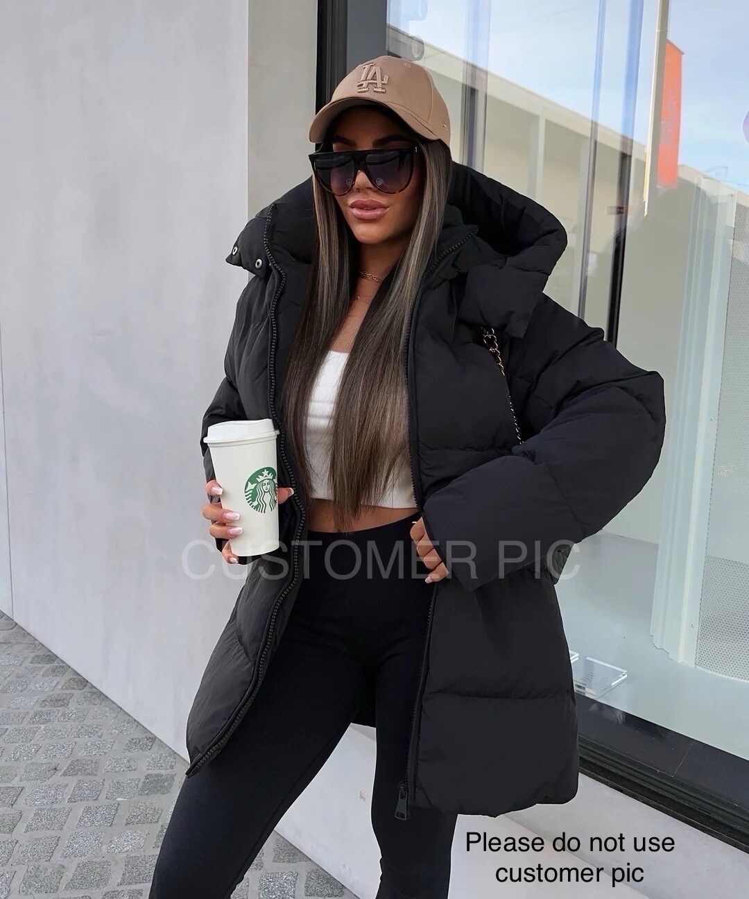 Wholesaler Copperose - Mid-length quilted down jacket with hood