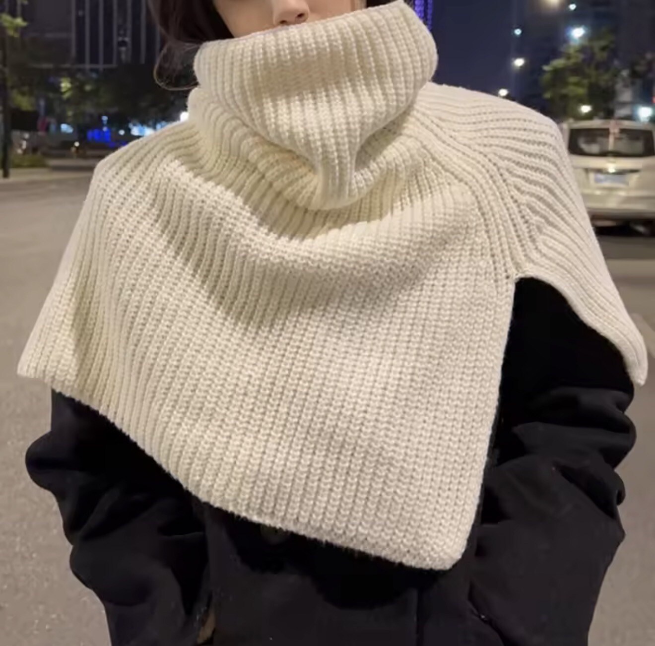 Grossiste Copperose - Écharpe col cape en maille