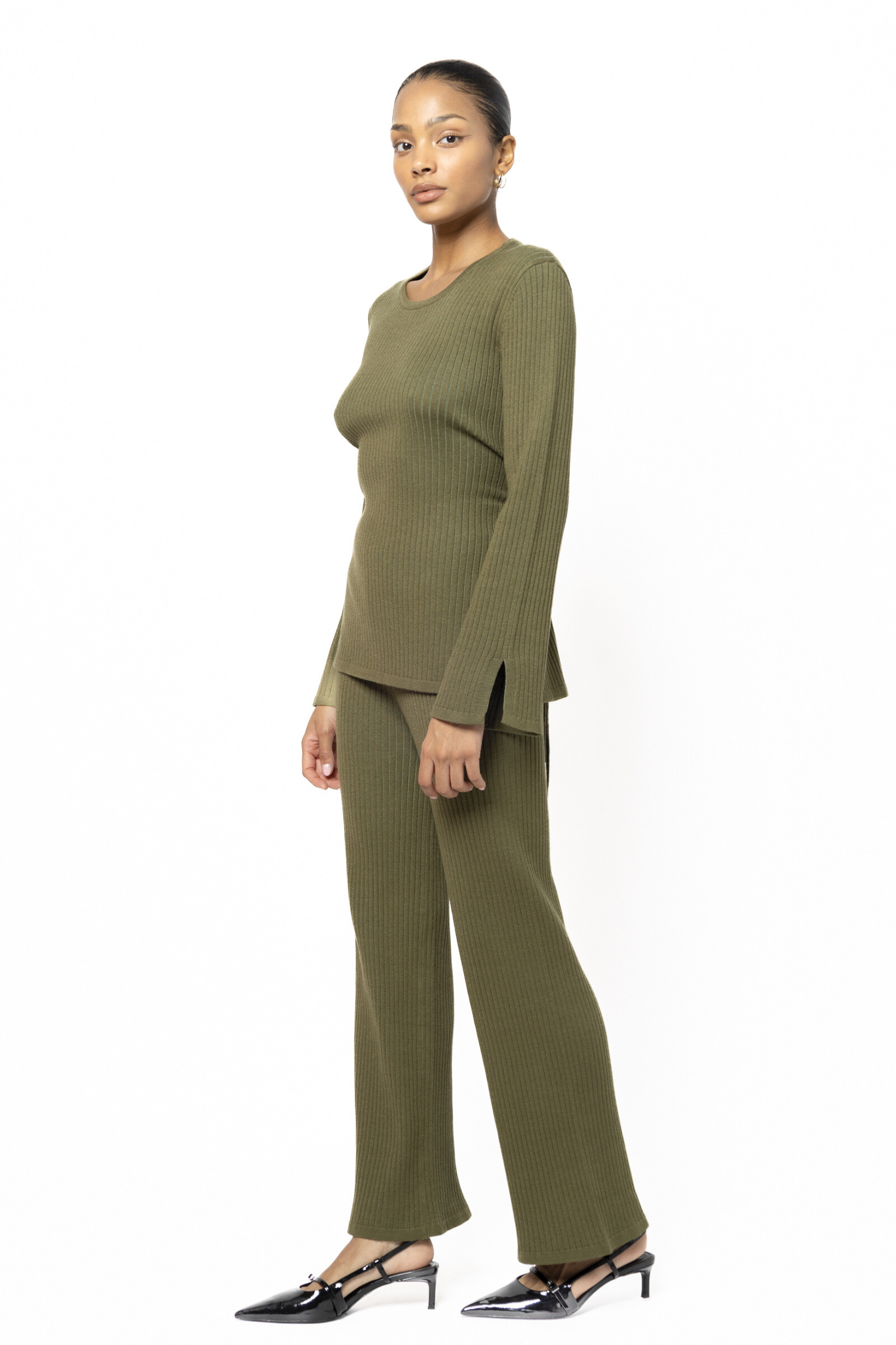 Mayorista Copperose - Conjunto jersey y pantalón punto canalé