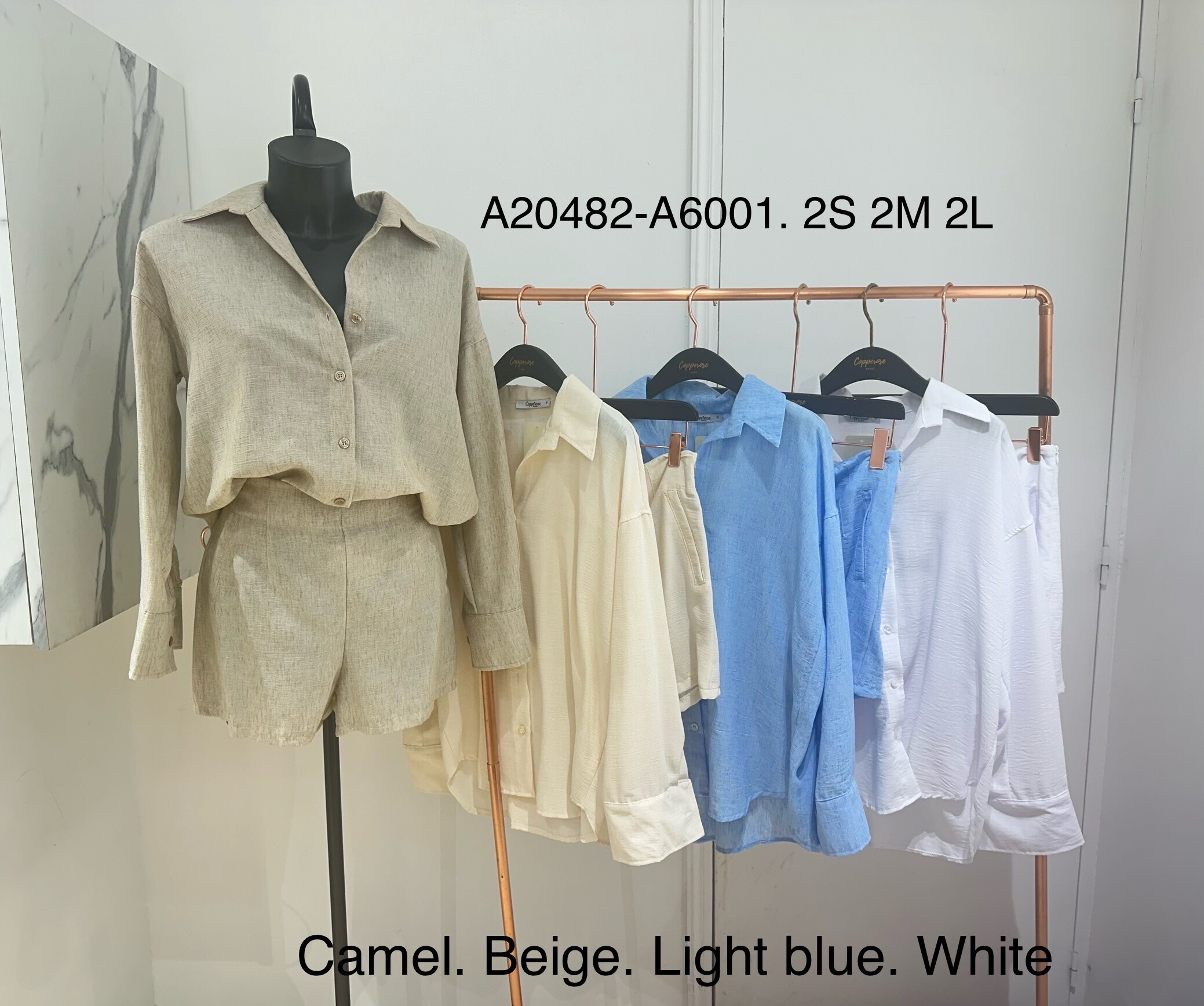 Mayorista Copperose - Camisa corta de Lin Lin Effect