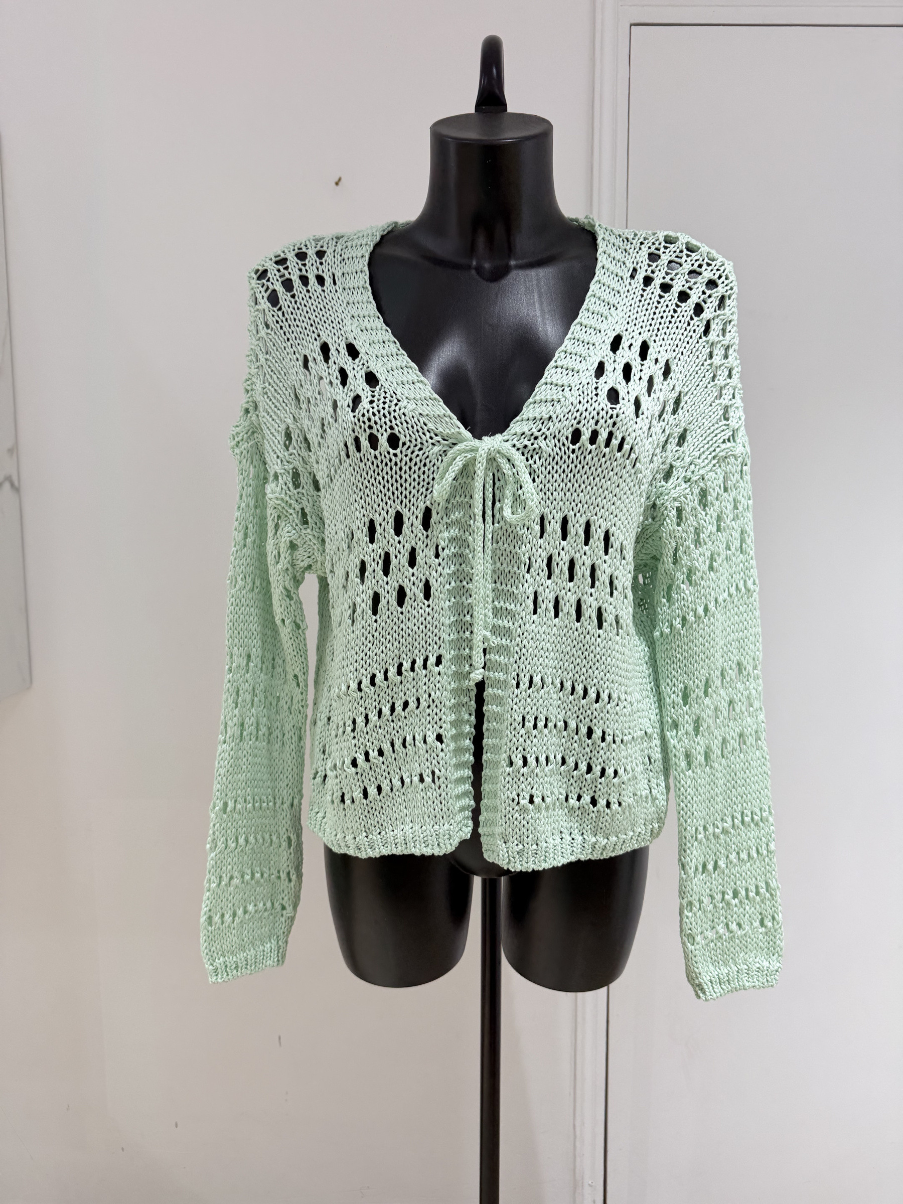 Grossiste Copperose - GILET EN MAILLE AJOURÉE