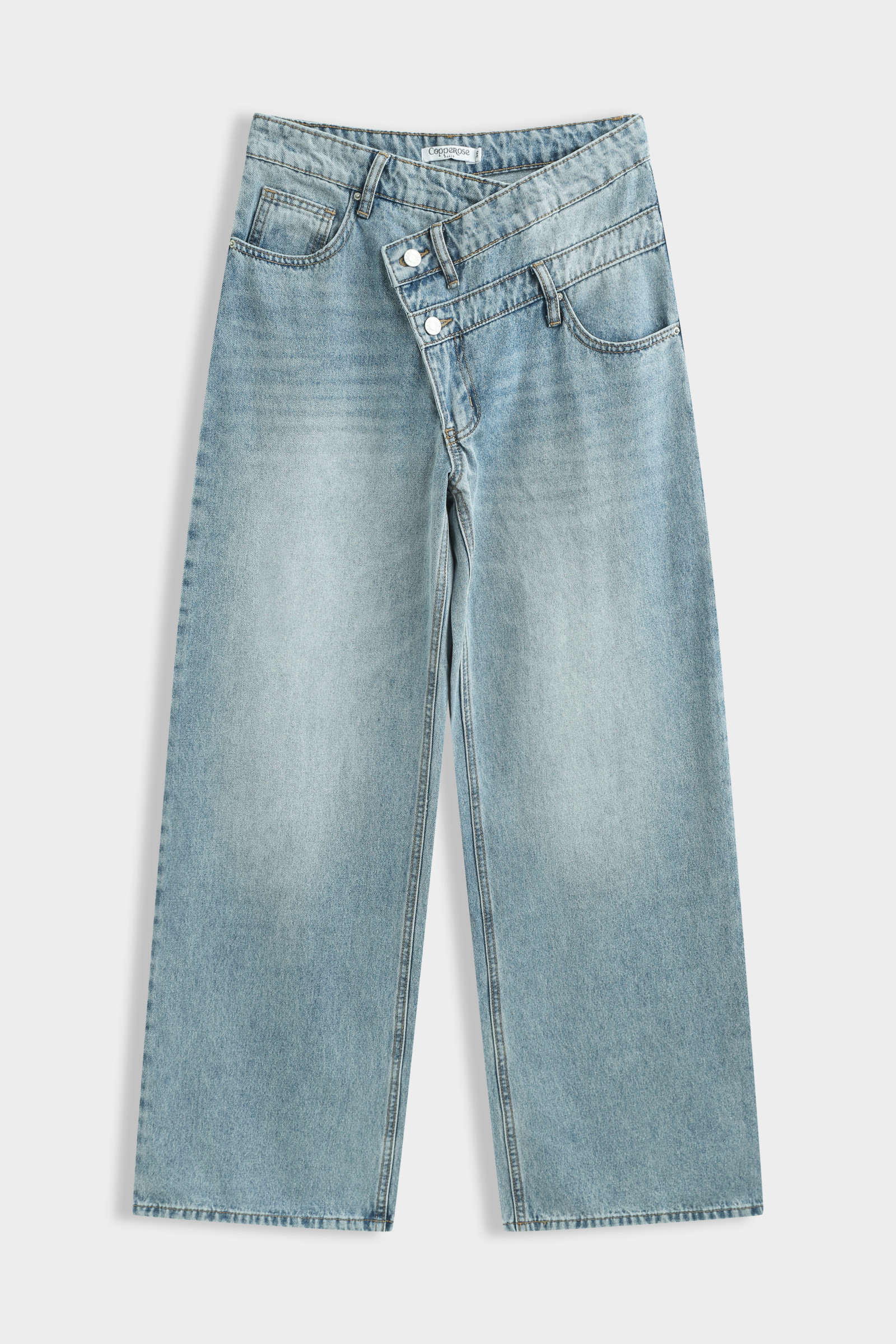 Wholesaler Copperose - DENIM BERMUDA WITH ASYMMETRICAL FLY