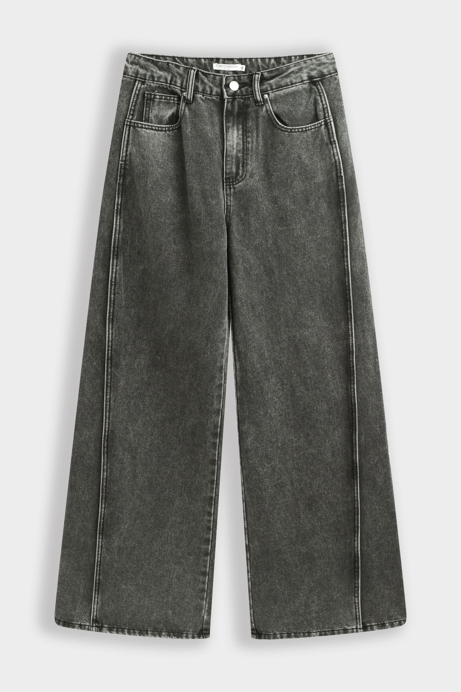Grossiste Copperose - JEAN LARGE TAILLE HAUTE À NERVURES