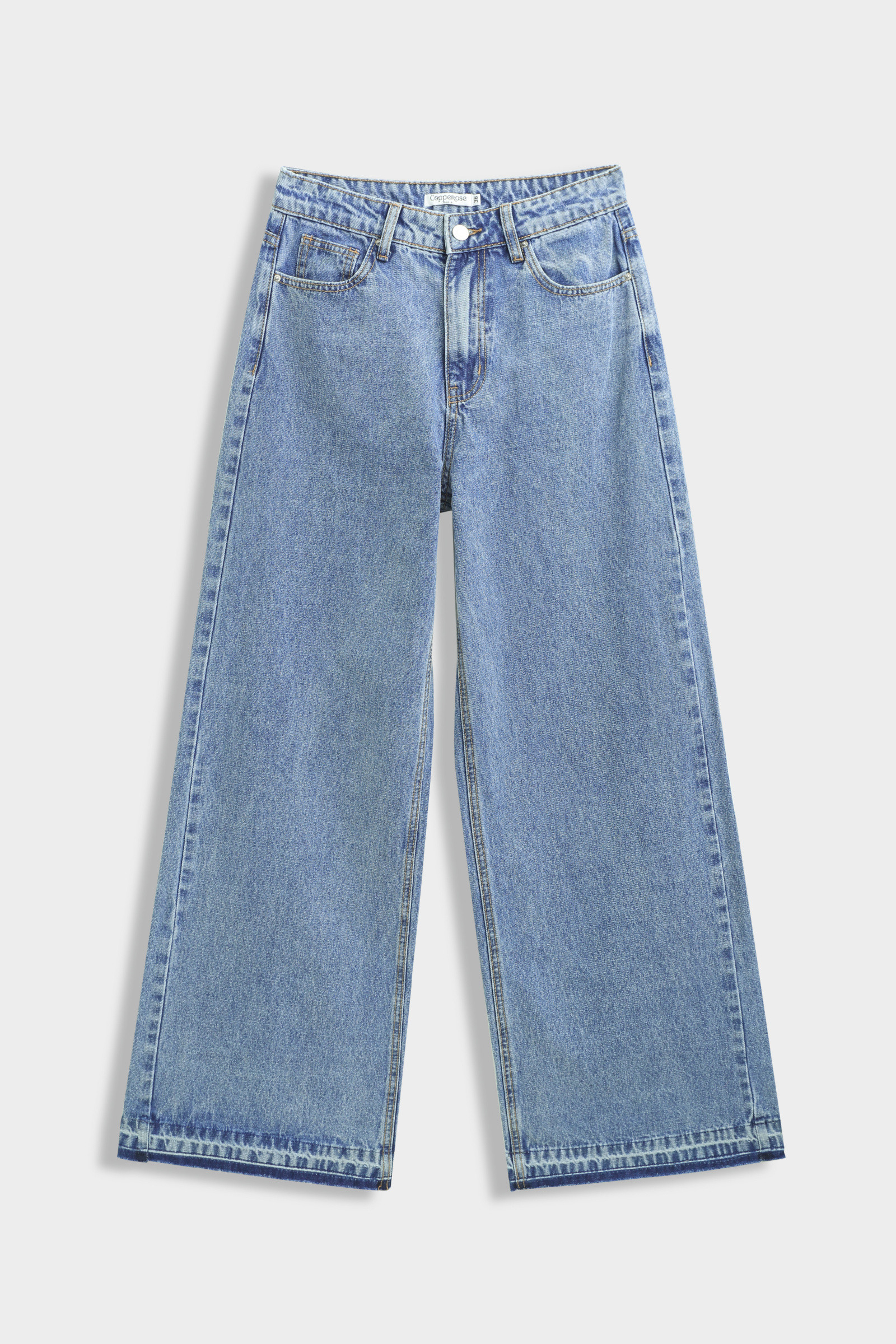 Großhändler Copperose - Hoch taillierte gerade Jeans