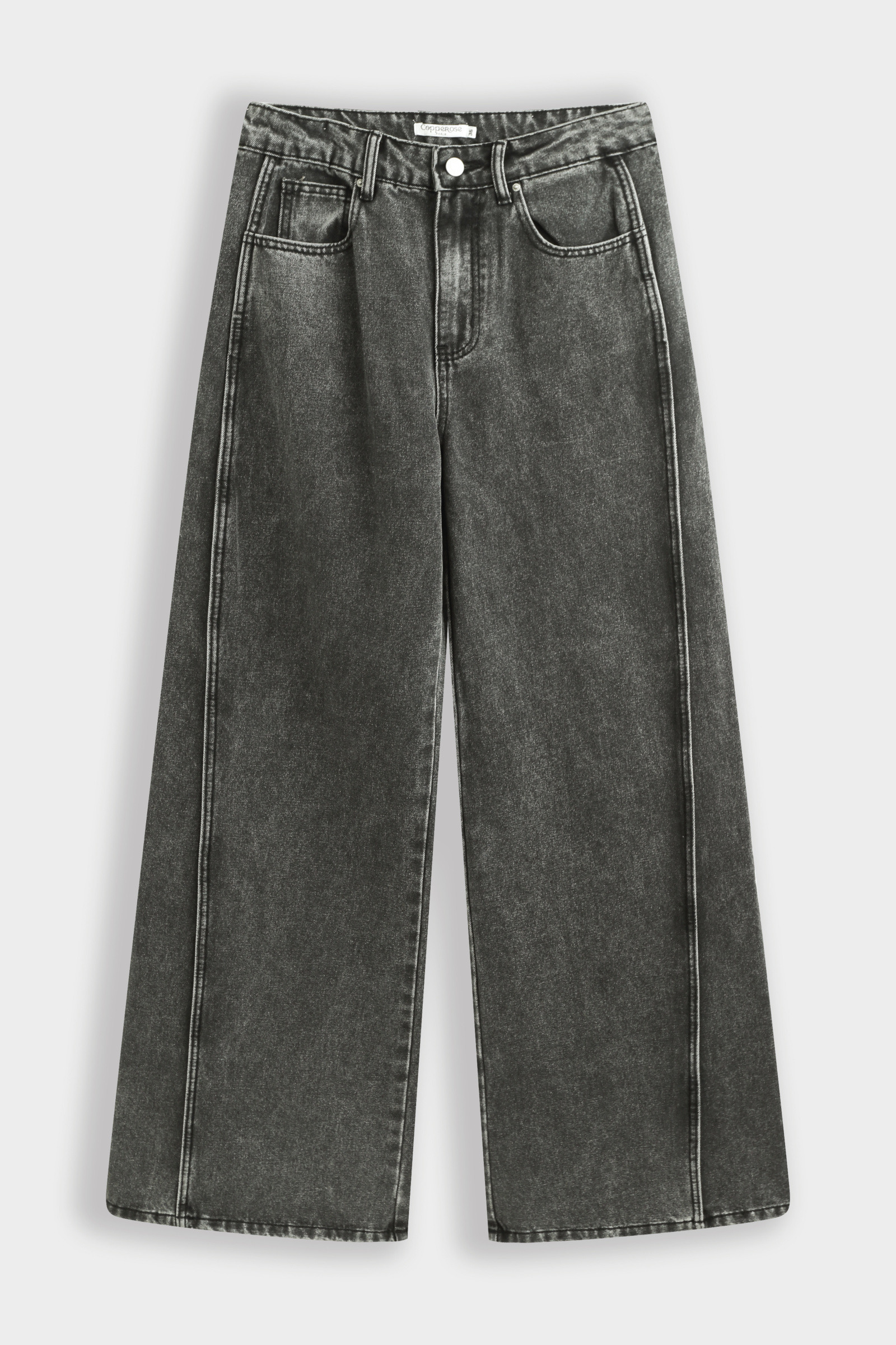 Grossiste Copperose - JEAN LARGE TAILLE HAUTE À NERVURES